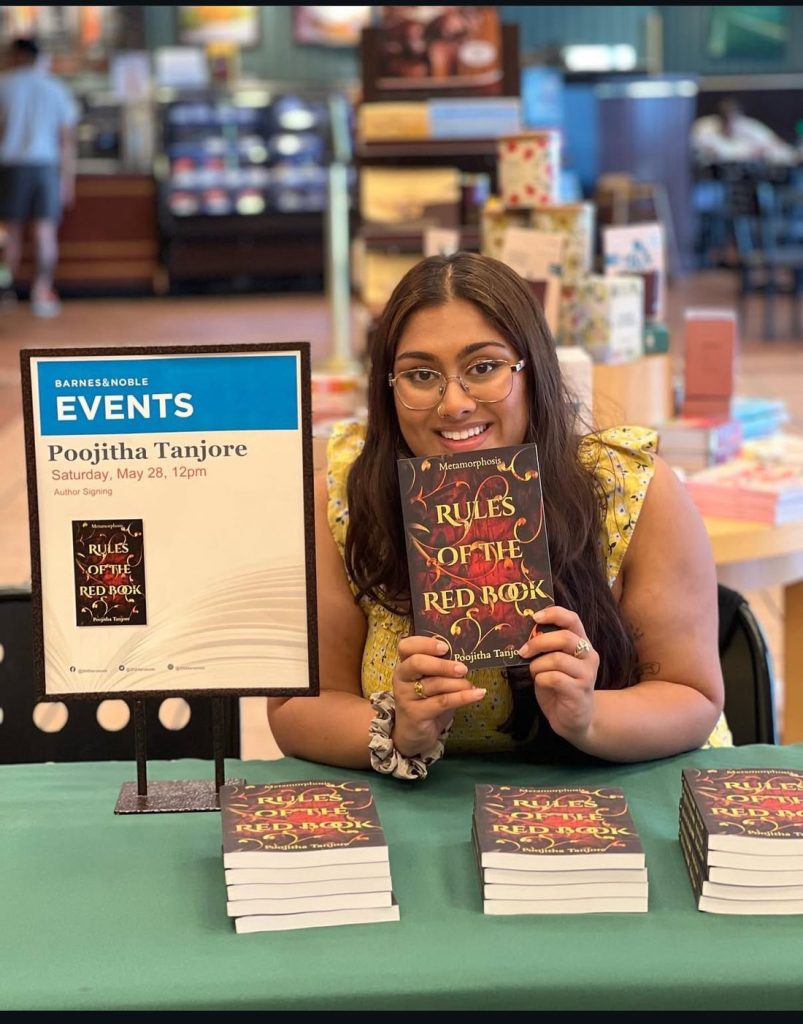 Pooja Tanjore at her Barnes & Noble author signing