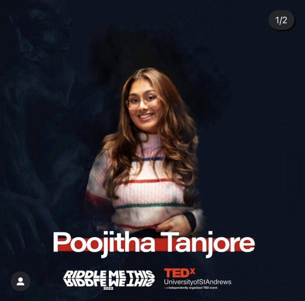 Poojitha Tanjore — TEDxUniversityofStAndrews speaker card